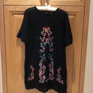 Free People Embroidered mini dress